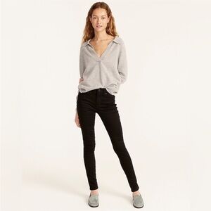 NWT J Crew toothpick black skinny jeans 9” high rise stretch denim size 26